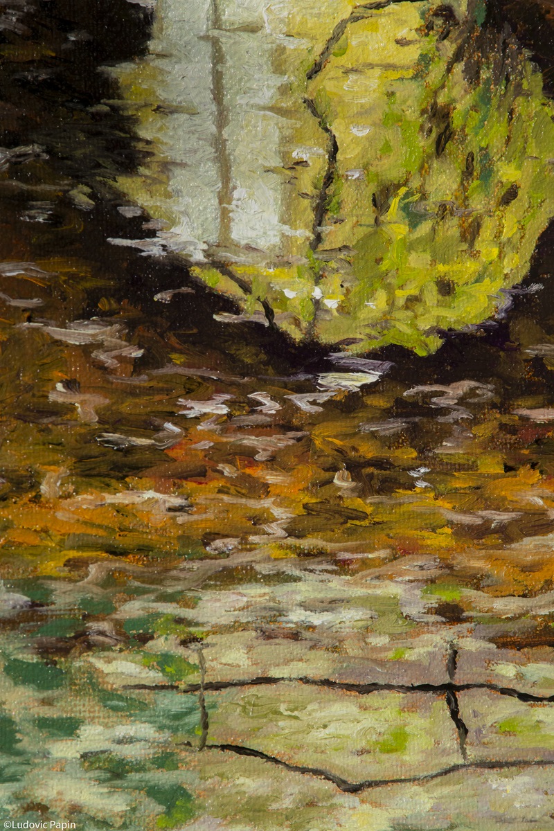Ludovic Papin, “Minicage 3”, huile sur toile, 18 x 14 cm, 2025